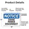 Signmission Crane Power Disconnect, 18 in W x Rectangle, Plastic OS-2PACK-NS-P-1218-L-15378 - alternate 6
